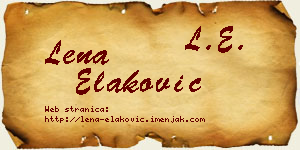 Lena Elaković vizit kartica